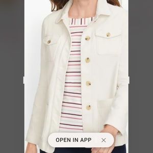Talbots cream corduroy blazer jacket.